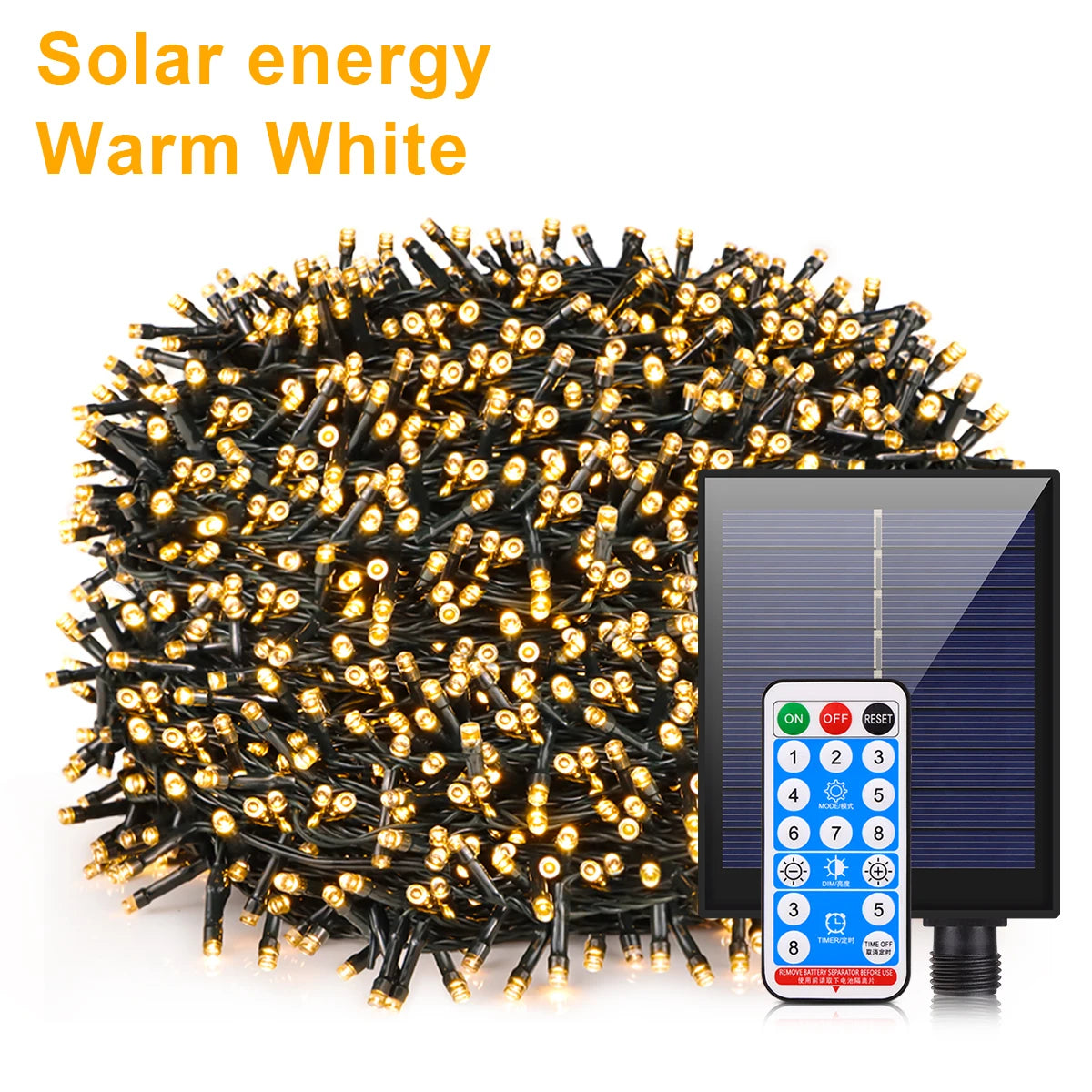100M-10M Outdoor Waterproof Solar String Fairy Light
