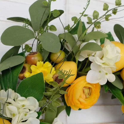 20 inch Artificial Lemon Wreath