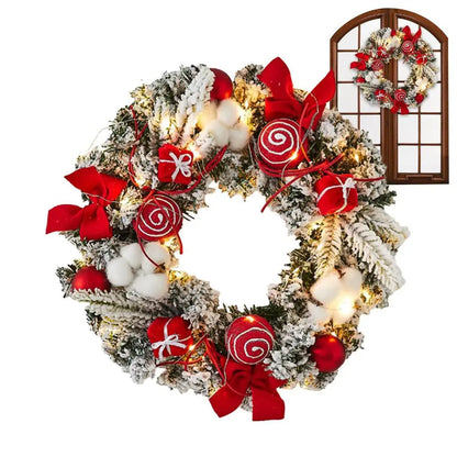 11.81in Light Up Christmas Wreath