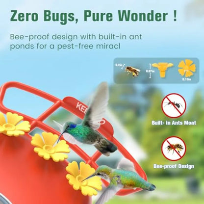 2.5K Wireless Smart Hummingbird Feeder with Camera AI Bird Identify Instant Notification