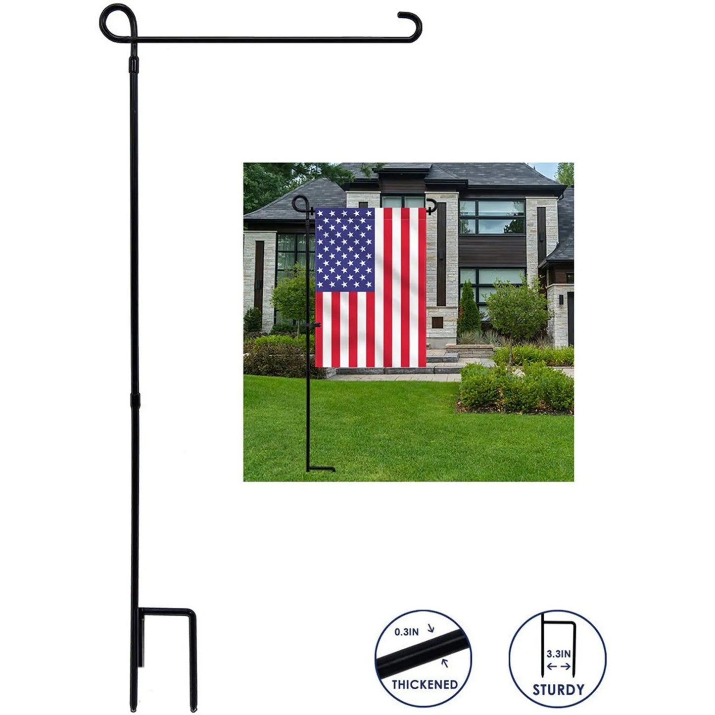 Outdoor Garden Flag Pole Bracket