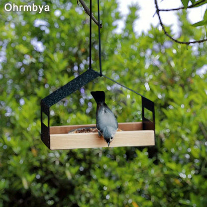 Metal house Modern bird feeder