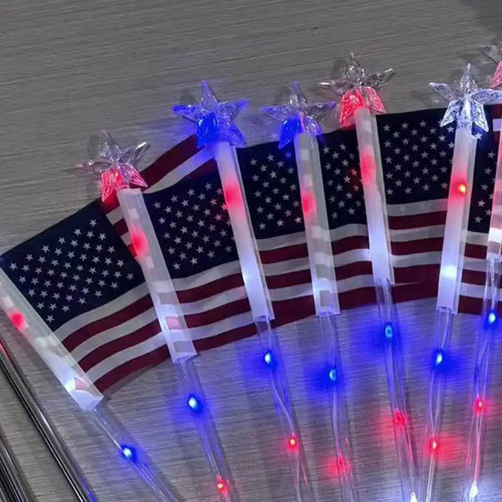 8Pcs 8 Modes Solar Waterproof LED Pathway Lights for 4th of July