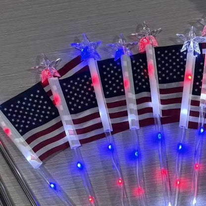 8Pcs 8 Modes Solar Waterproof LED Pathway Lights for 4th of July