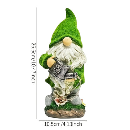 Garden Gnomes Statue w/Solar LED Lights