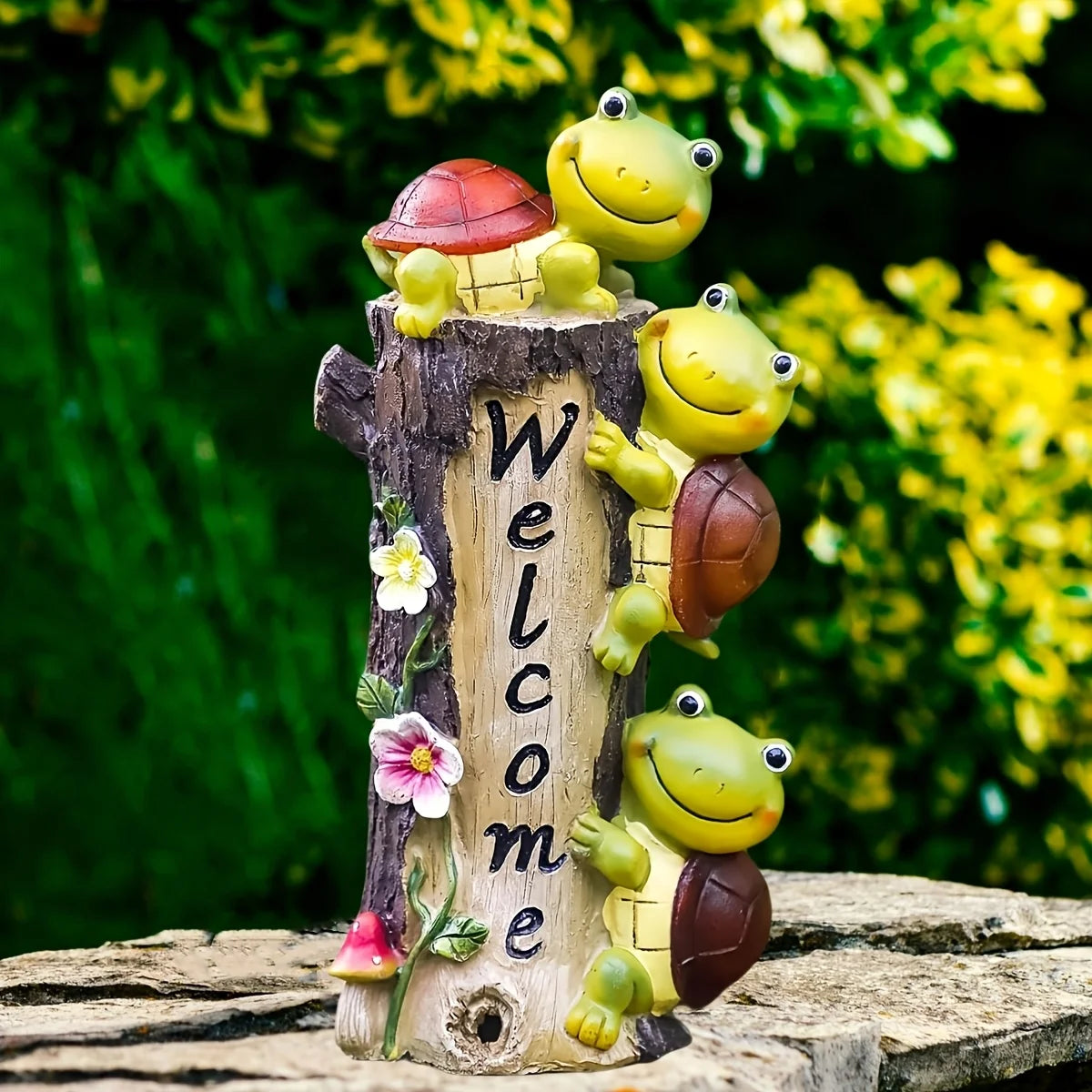 Cute Turtles Statues with Solar Lights