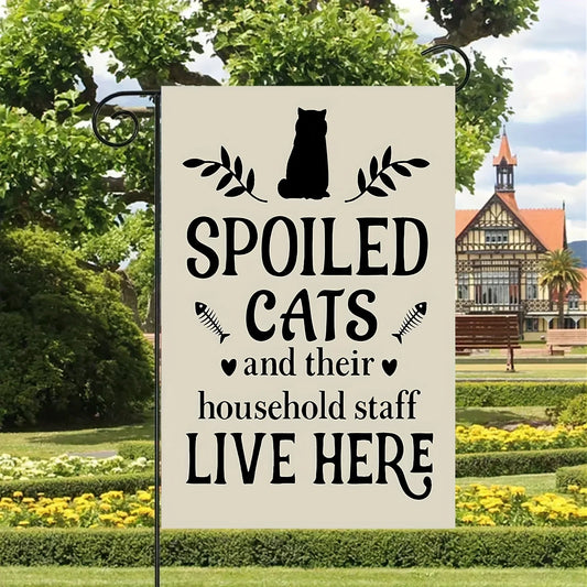 Whimsical Cat Garden Flag