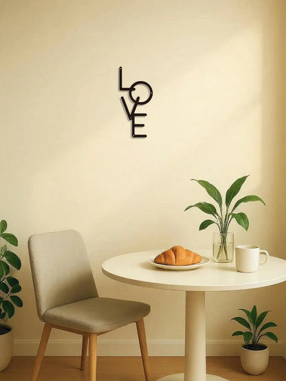 Vintage Black Gothic Love Metal Wall Sign