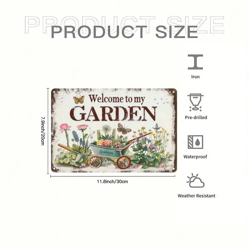 Vintage Garden Metal Sign