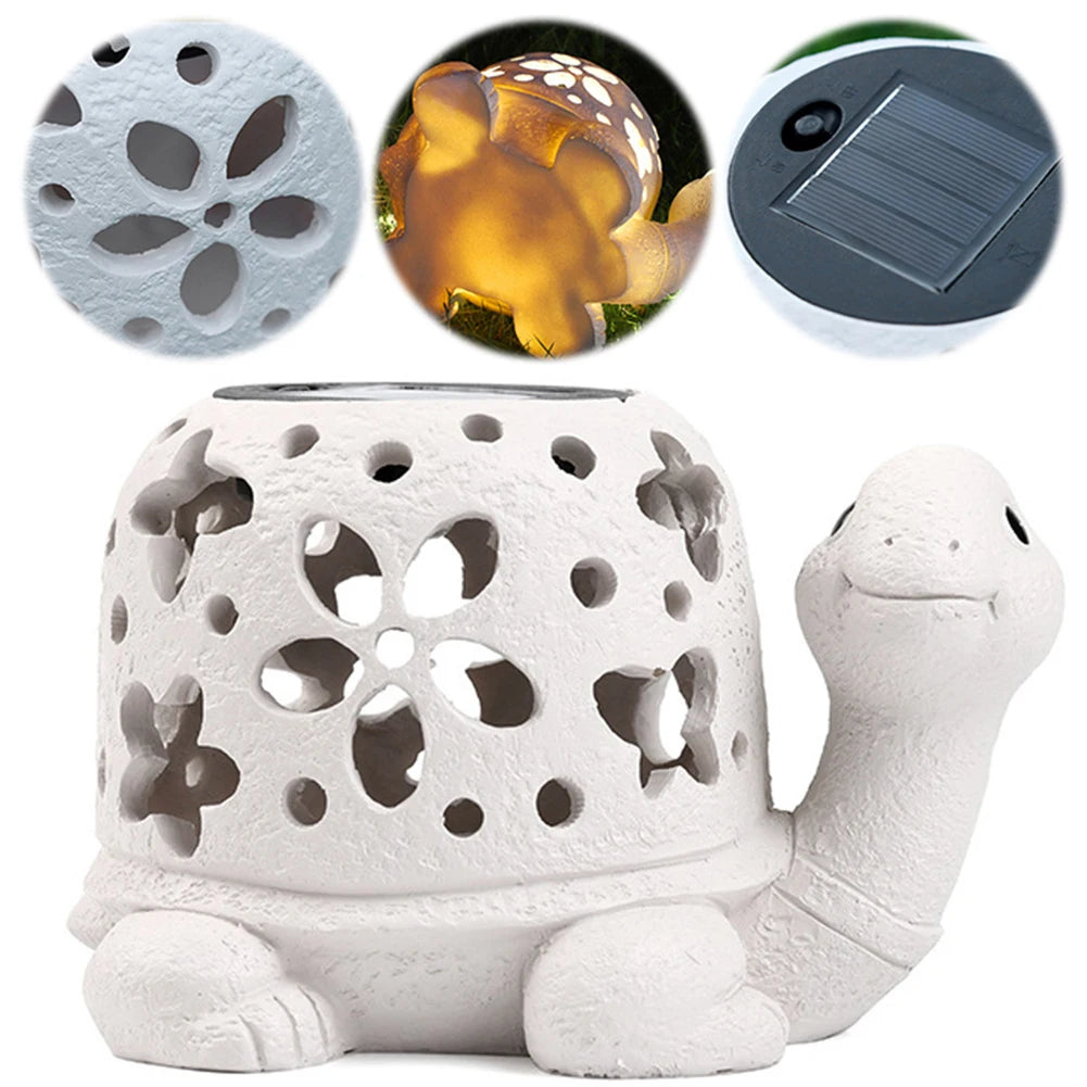 Solar Turtle Statue Light