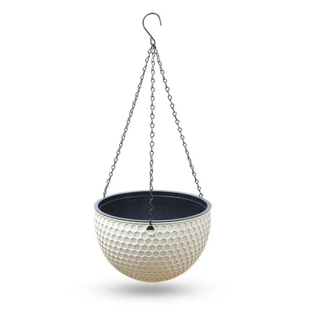 New Plastic Imitation Weaving Hanging Flower Basket