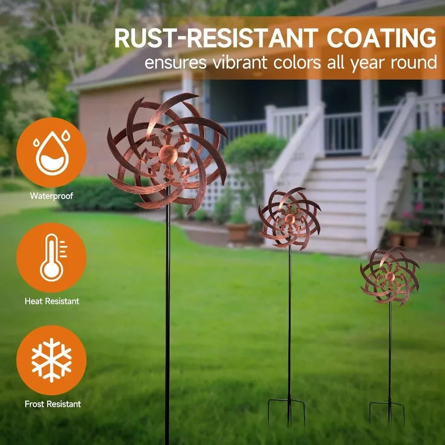 Metal Kinetic Wind Sculpture Spinner