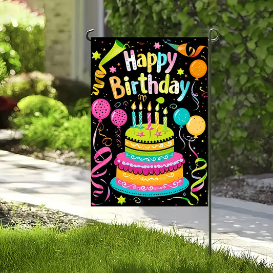 Happy Birthday Garden Flag
