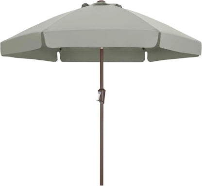 7.5ft Scalloped Patio Umbrella with Tilt and Crank