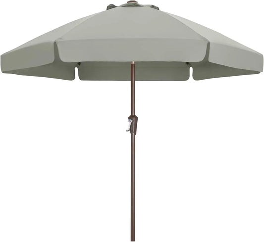 7.5ft Scalloped Patio Umbrella with Tilt and Crank