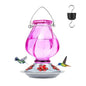 Hand Blown Glass Hummingbird Feeders for Outdoors