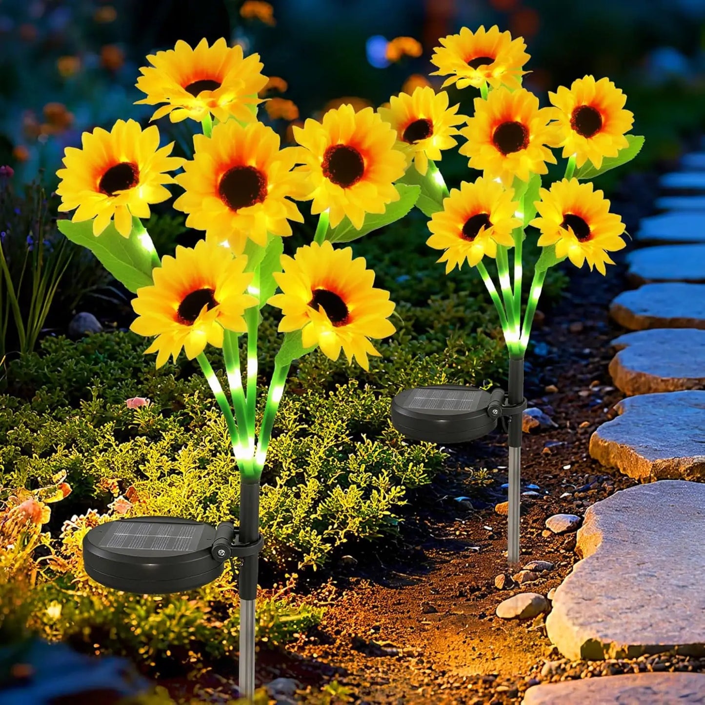 Outdoor Solar Sunflowers Waterproof LED Lawn Light