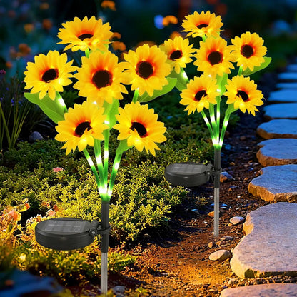 Outdoor Solar Sunflowers Waterproof LED Lawn Light