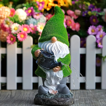 Garden Gnomes Statue w/Solar LED Lights