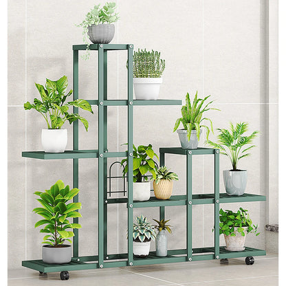 Indoor Outdoor, Wrought Iron Plant Stand w/Wheels