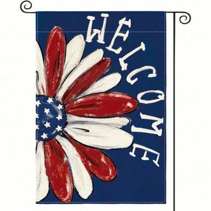 Patriotic Daisy Garden Flag