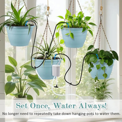 10 Inch Hanging Planters, 4 Pcs Self-Watering Flower Pots with Drainage