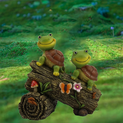 Resin Solar Turtle Garden Figurines