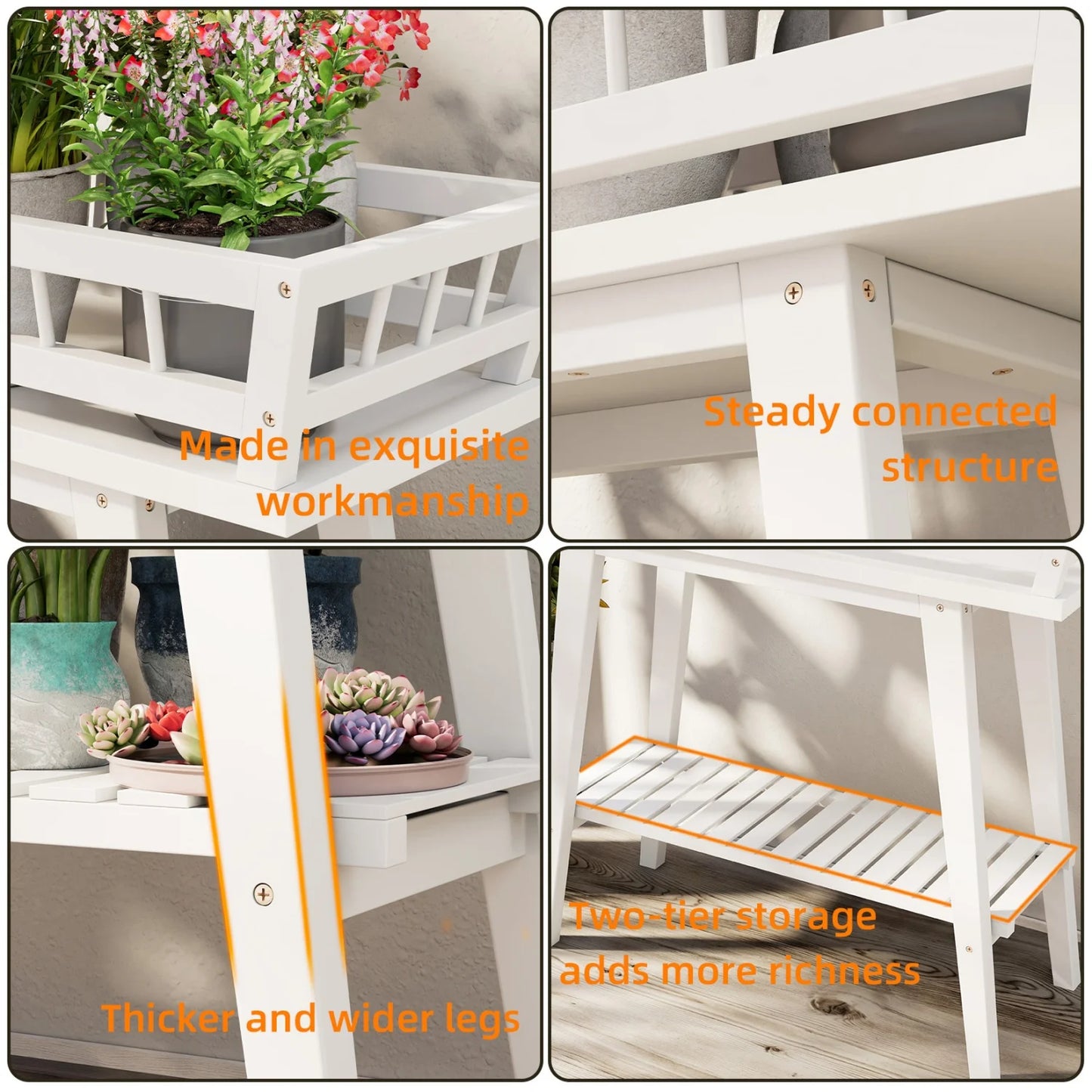 2 Tier Bamboo Plant Stand