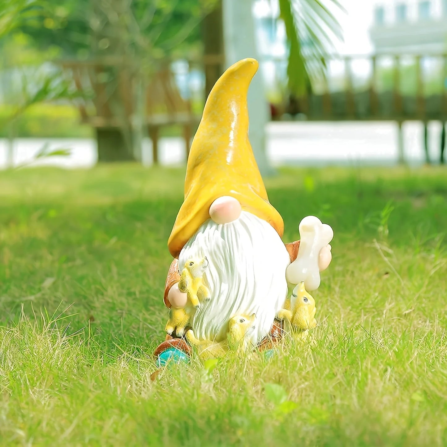 Garden Gnome Statue with Solar Lights