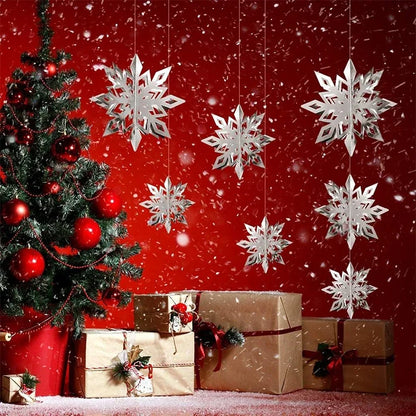 Snowflake Decor 3D Paper Snowflake Hanging Ornaments