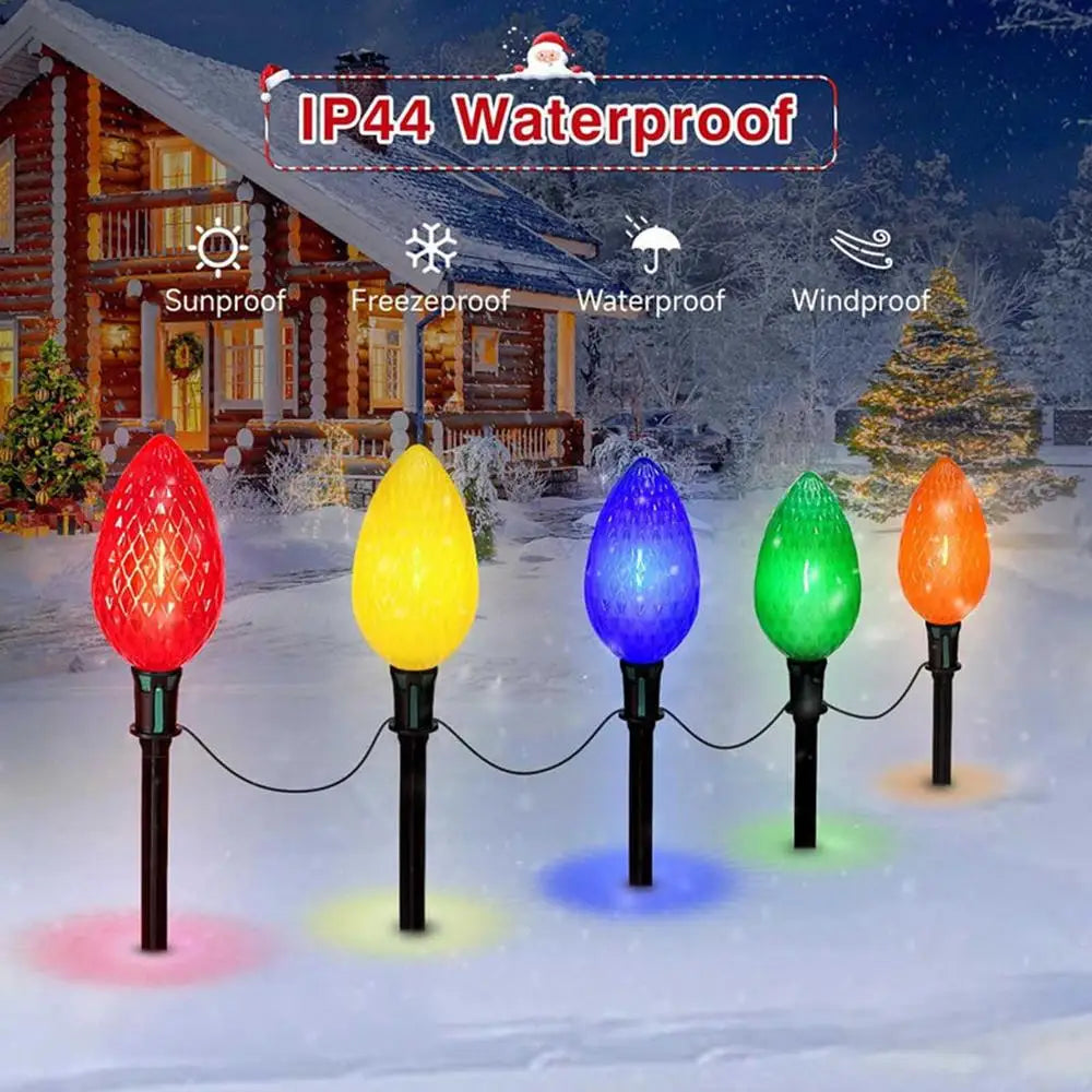 Solar Outdoor Lighted Stake For Christmas