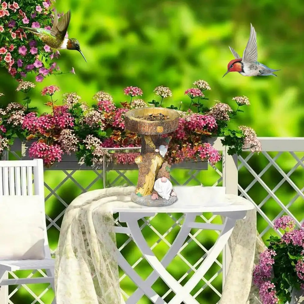 Decorative Resin Wild Bird Feeder Decorative Lawn Figurines