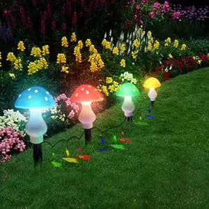 8pcs/set Outdoor Mushroom Solar Garden Lights 50 LED 8 Modes Waterproof