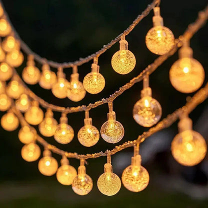 10M Festoon LED Fairy Crystal Ball Star String Lights