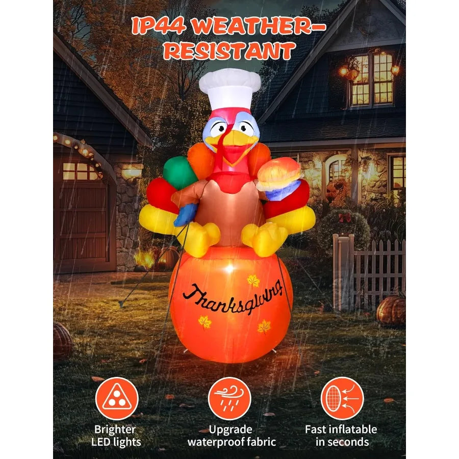 6 FT Inflatable Thanksgiving Decoration