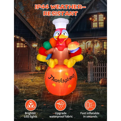 6 FT Inflatable Thanksgiving Decoration