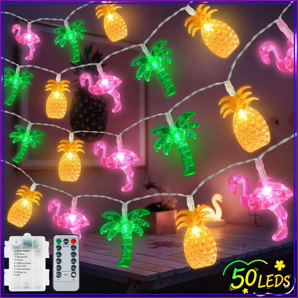 50 LED 25ft Summer Hawaiian Beach String Lights with Remote