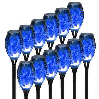 4/6/8/12Pcs Solar Flickering Outdoor Flame Torch Light