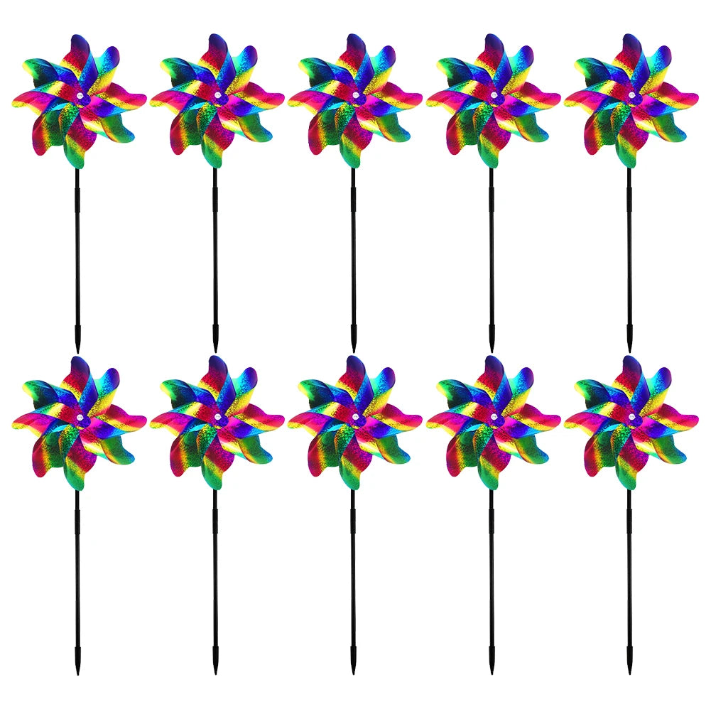 2/10pcs Bird Repeller Windmill Spinner
