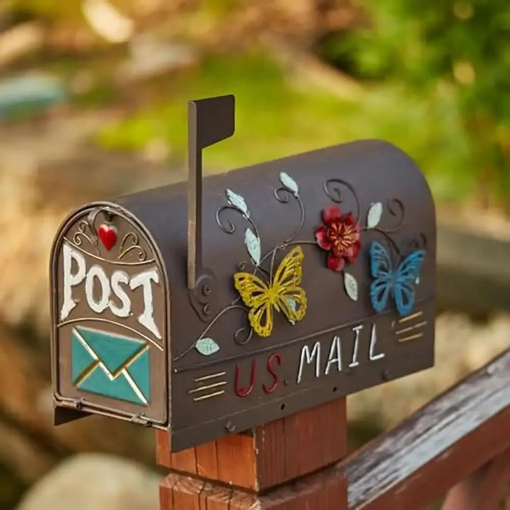 Outdoor Post Mount Decorative Mailbox