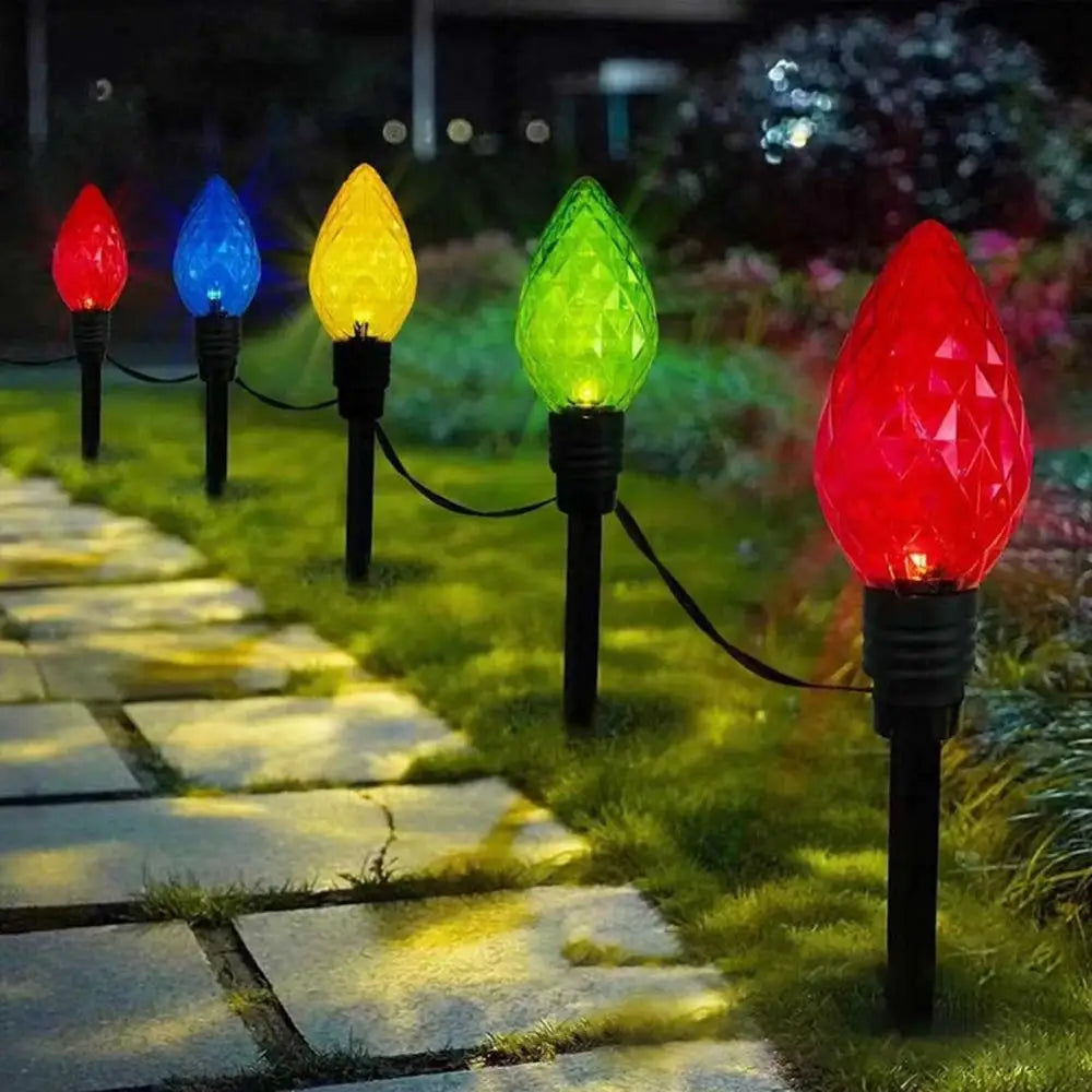 Solar Outdoor Lighted Stake For Christmas
