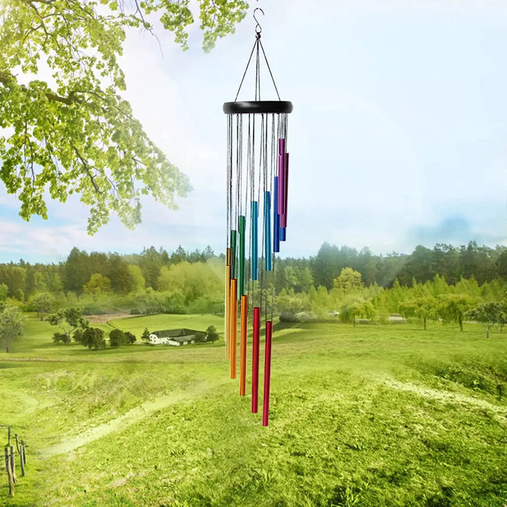 Beautiful and Soothing Musical Wind Chime with 12 Tubes and Bells