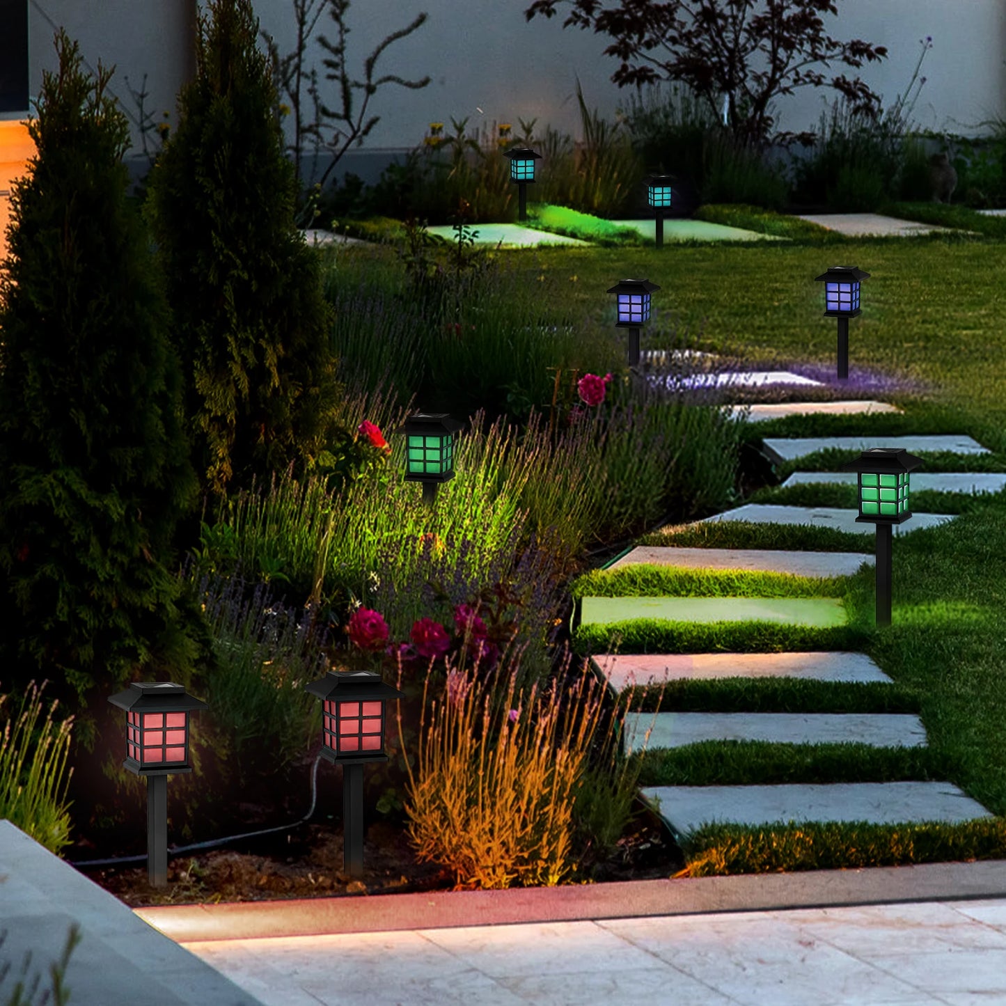 12pack Solar LED Pathway Lights Waterproof