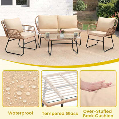Outdoor Furniture Set With All Weather Cushions