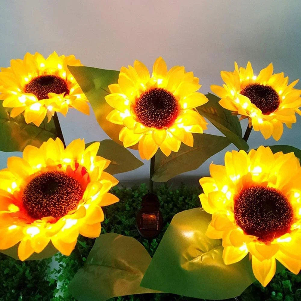 Outdoor Solar Sunflowers Waterproof LED Lawn Light
