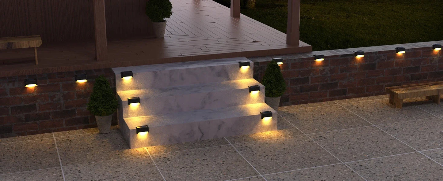 16-Pack Outdoor Solar Deck Lamp For Stairs, Steps, Fences, Yards, Patios And Paths