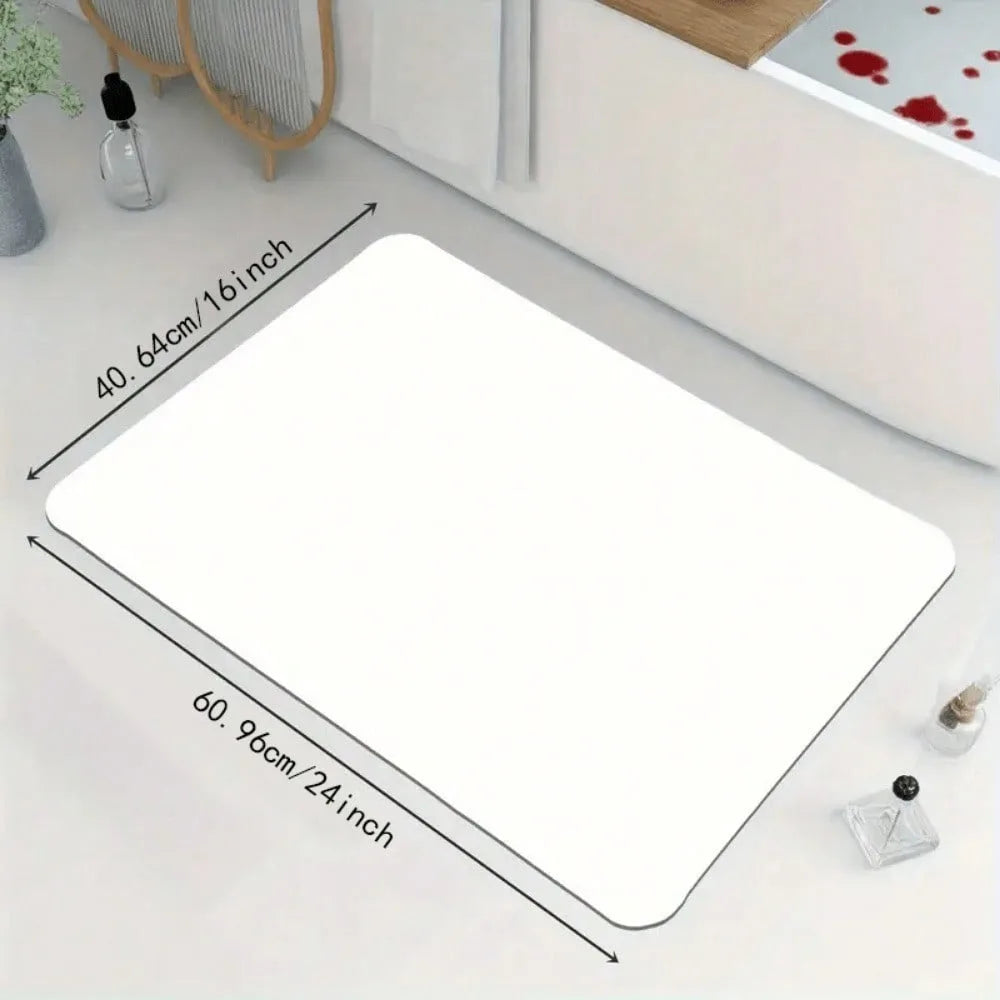 Grateful Thankful Blessed, Non-Slip Absorbent Welcome Mat