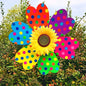 4PCS Outdoor Colorful Sunflower Wind Spinner Stake