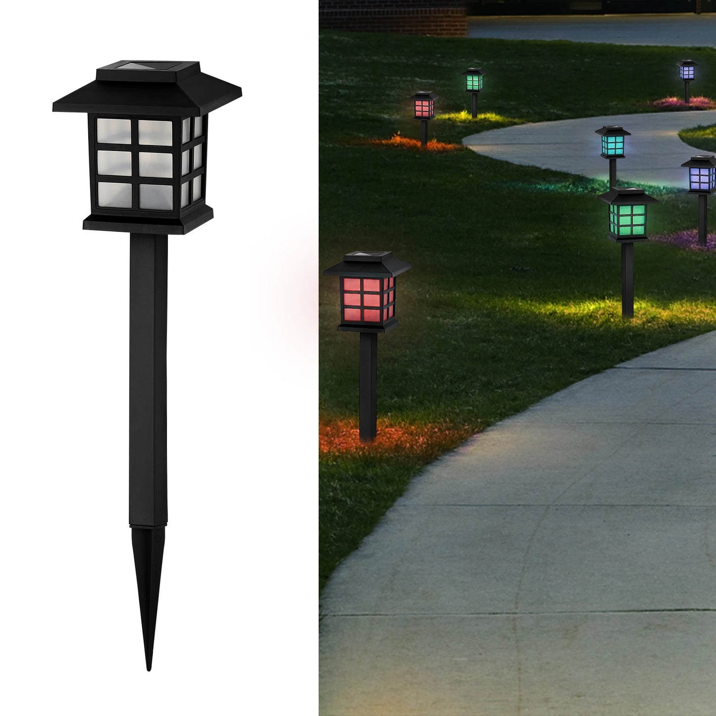 12pack Solar LED Pathway Lights Waterproof