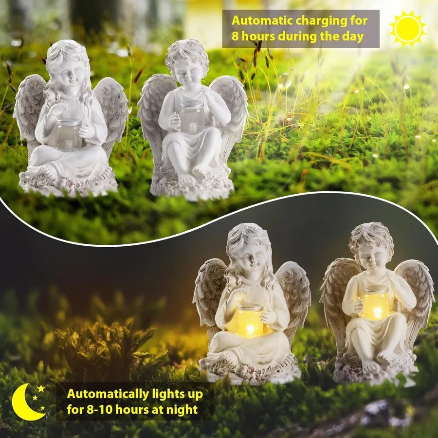 2 Pack Solar Angel Figurine